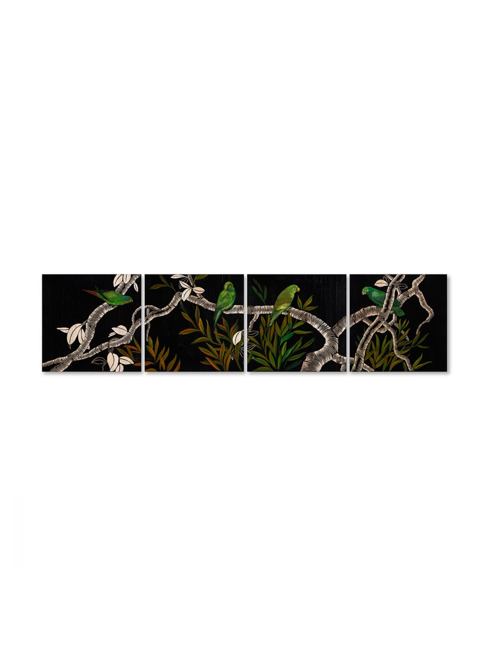 The Parliament Of Birds - Set Of 4 Panels